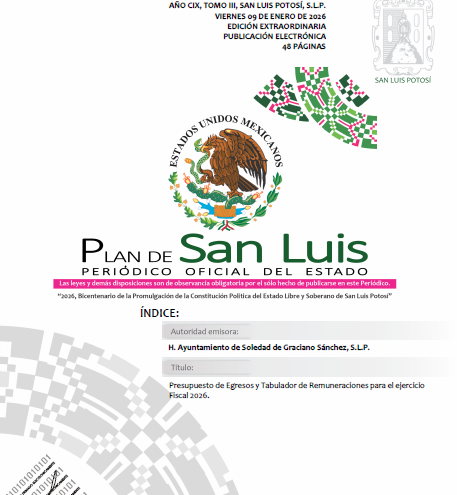PRESUPUESTO DE EGRESOS Y TABULADOR DE REMUNERACIONES 2026