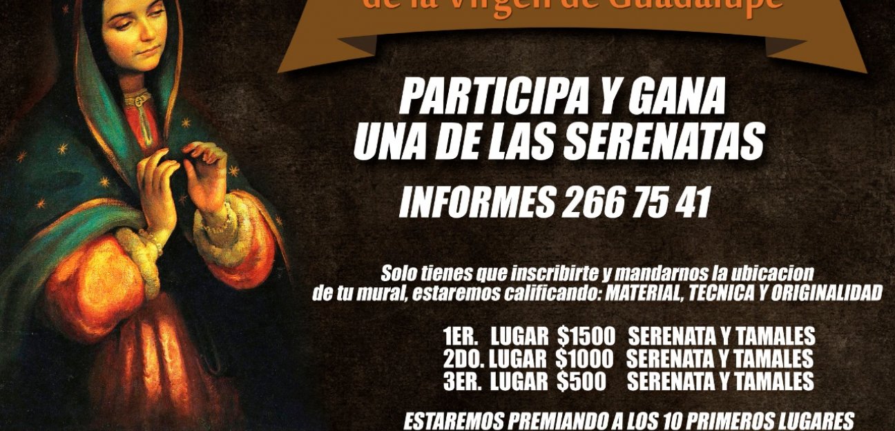Invitan a Concurso de Murales a la Virgen de Guadalupe 