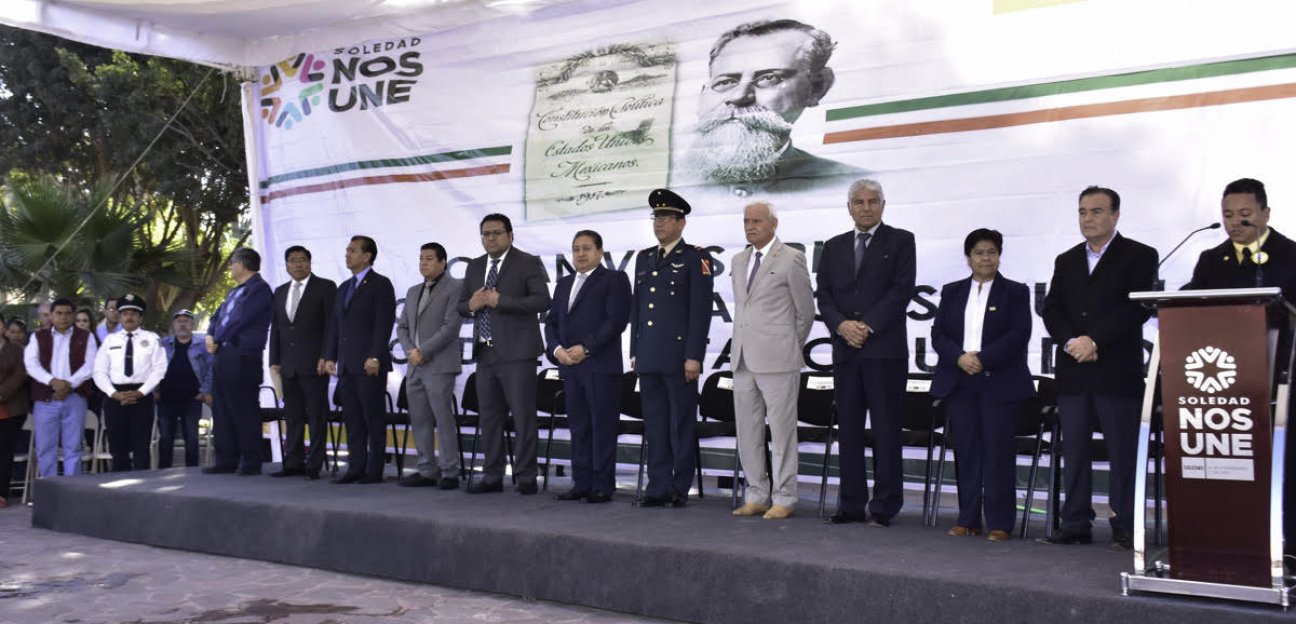 Ayuntamiento de Soledad conmemoró el 102 Aniversario de la Promulgación de la Constitución