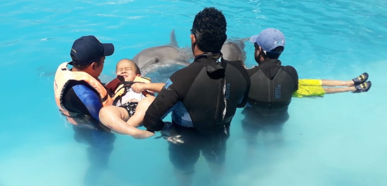 DIF Municipal impulsa sesiones de delfinoterapia de manera gratuita