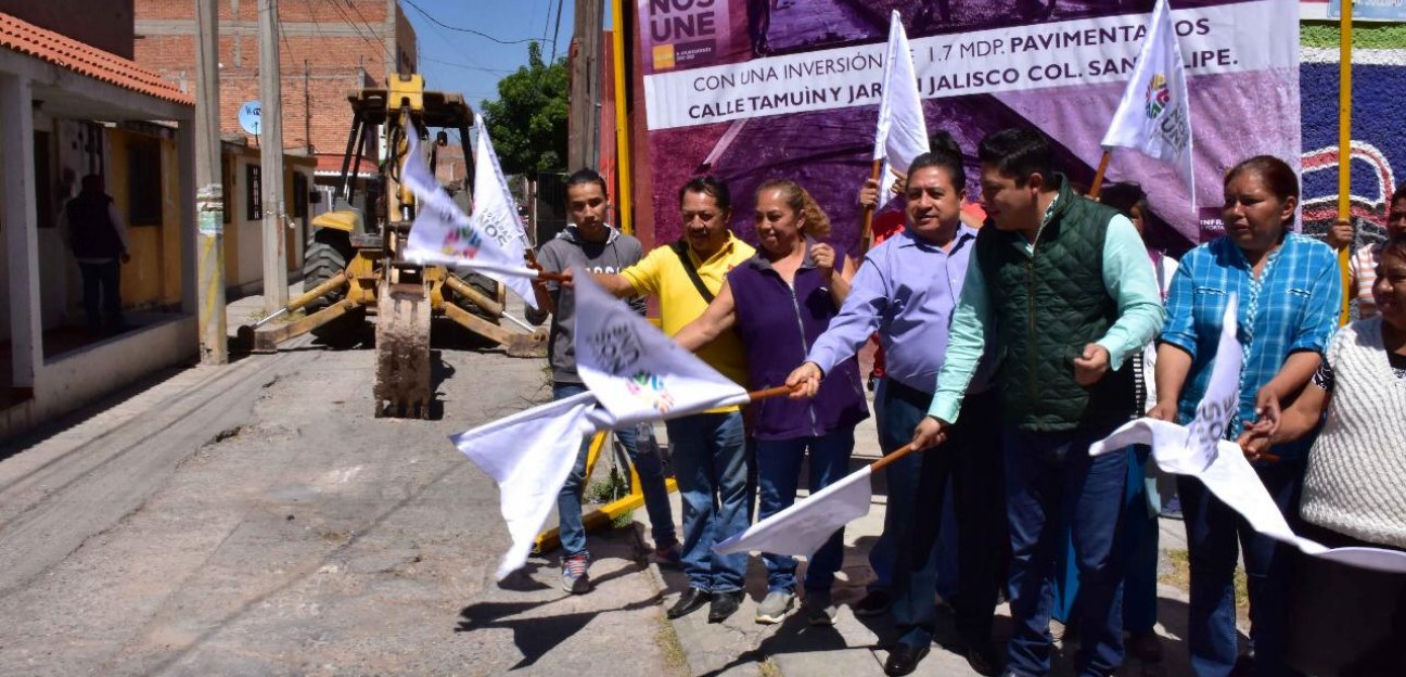 Arrancan la construcción del andador Tamuín en la Colonia San Felipe 