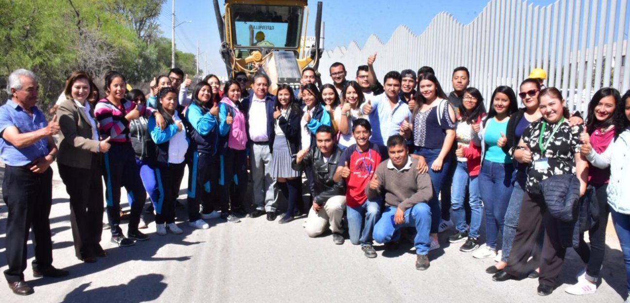Ayuntamiento de Soledad pone en marcha importante obra de pavimentación frente a la Universidad Tecnológica