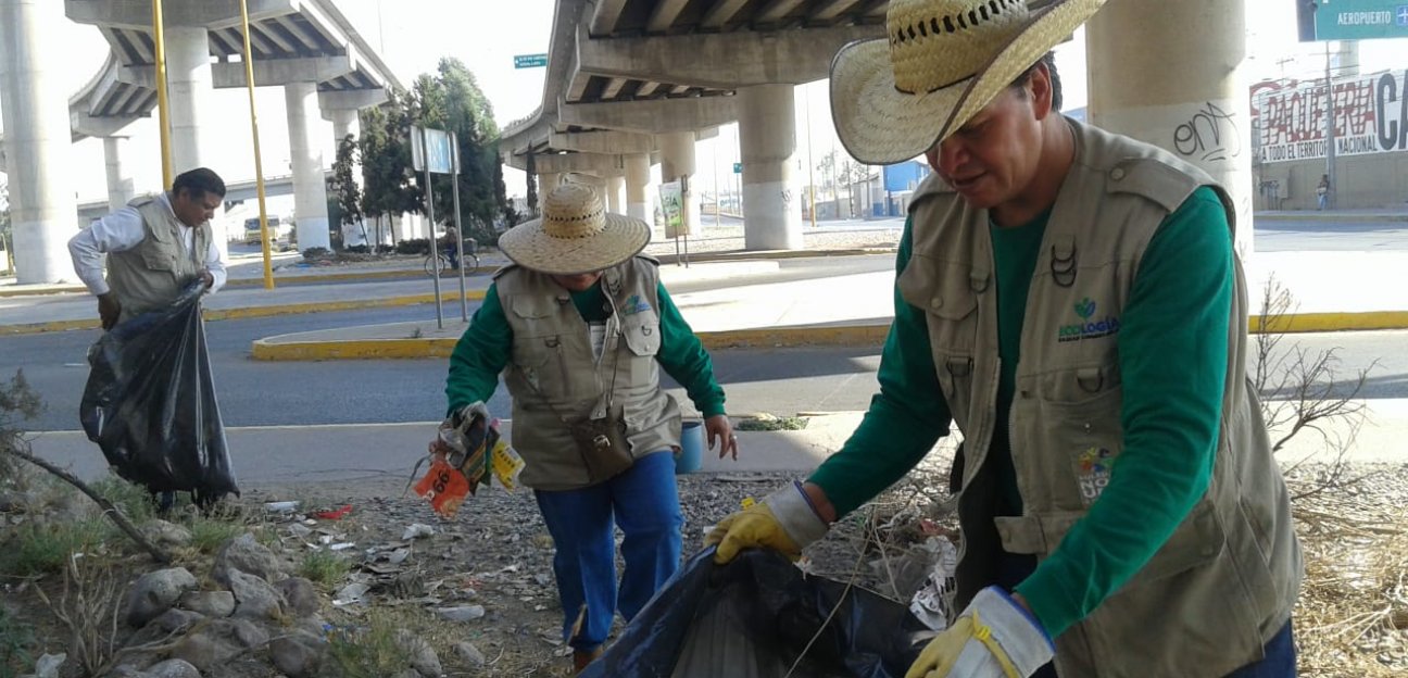 Continúa jornada de limpieza, ahora en Carretera a Matehuala y Acceso Norte