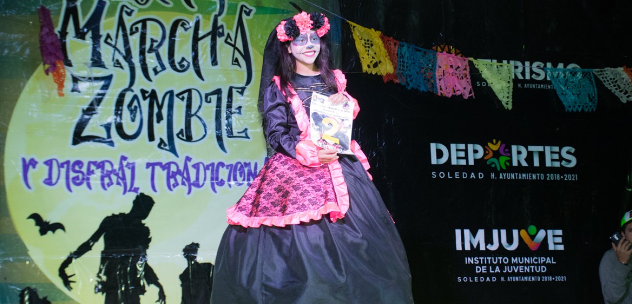 Desfile zombi y concurso de disfraz tradicional abren la cartelera cultural de Día de Muertos en Soledad