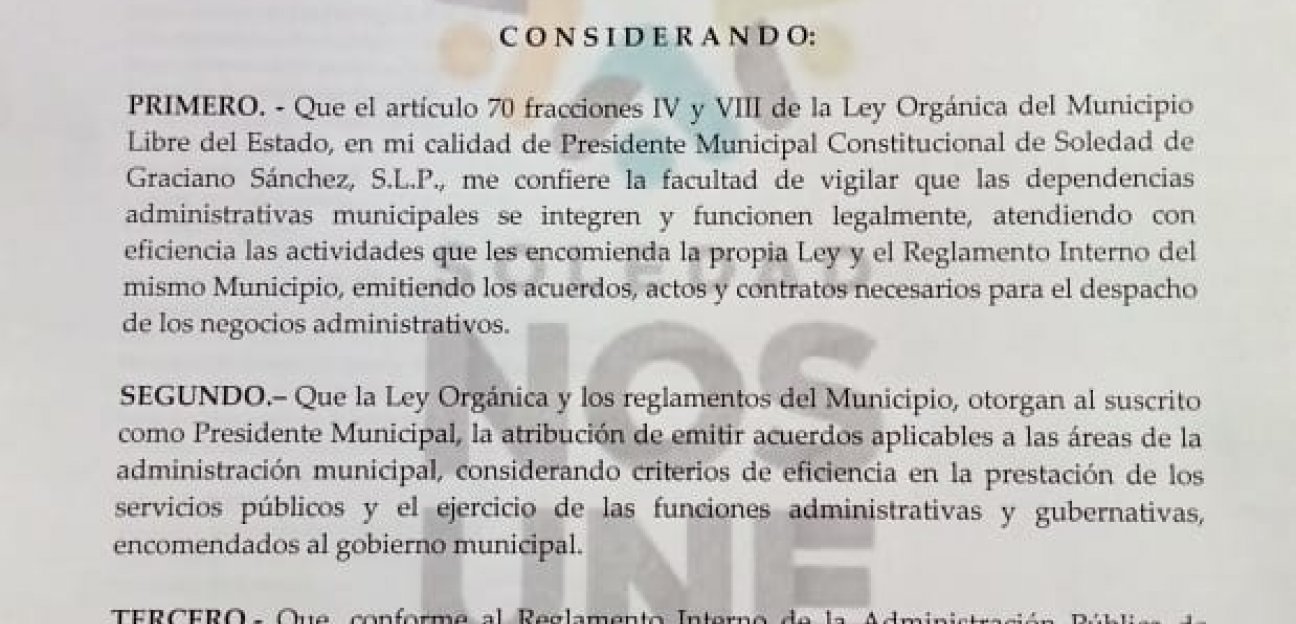Acuerdo por el que se determinan las medida implementadas por el Municipio de Soledad de Graciano Sánchez, S. L. P., con motivo de la pandemia mundial por el Corona Virus COVID-19