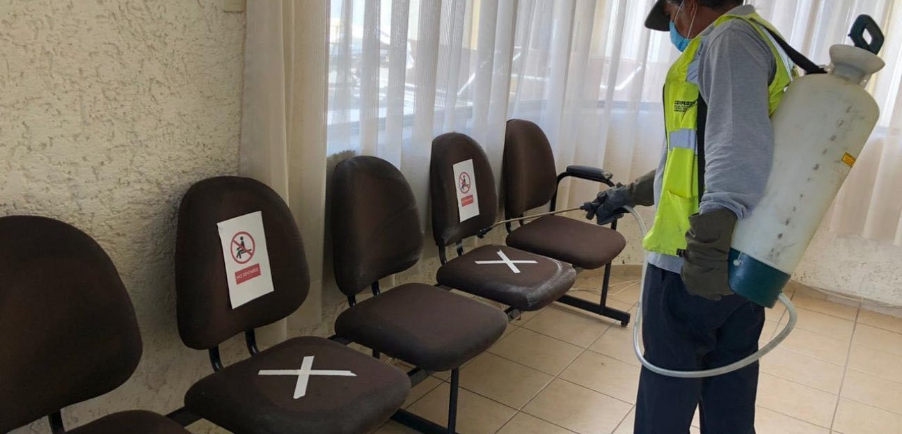 Mantiene DIF Municipal la sanitización de sus espacios públicos