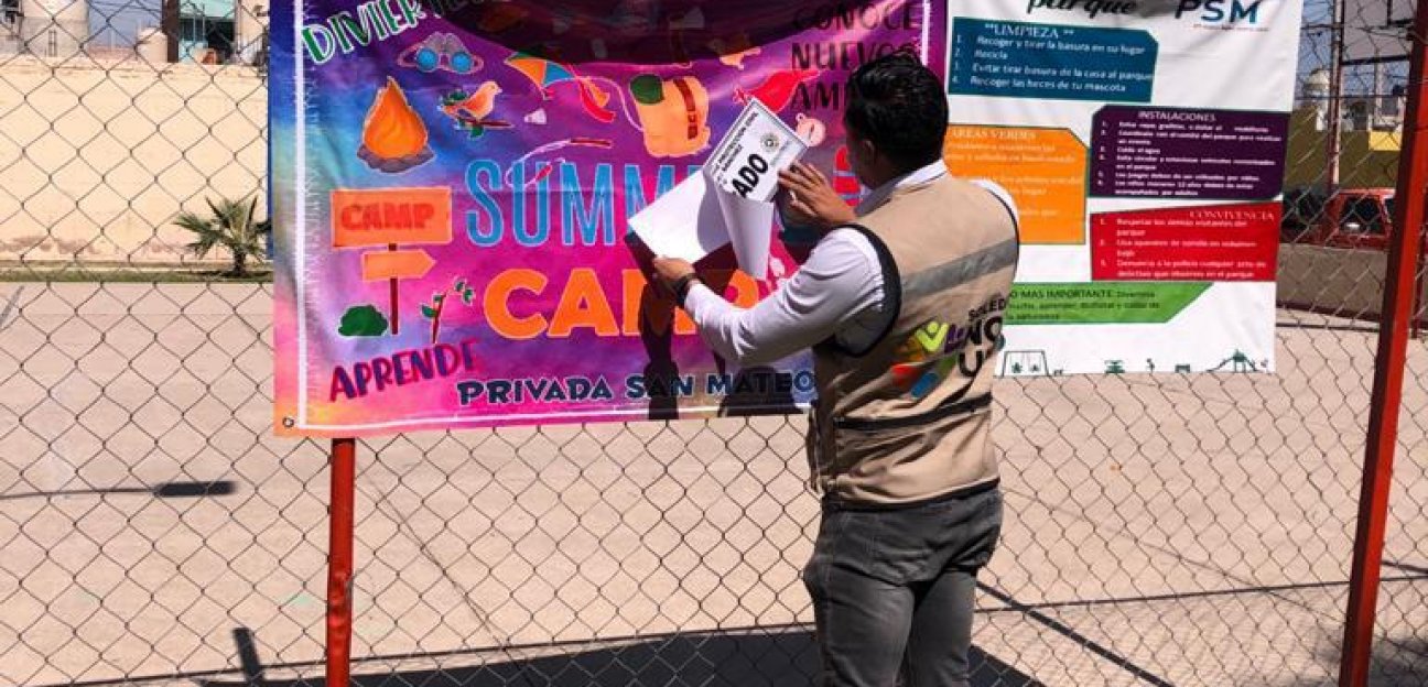 Clausura PC campamento en Privadas de la Hacienda