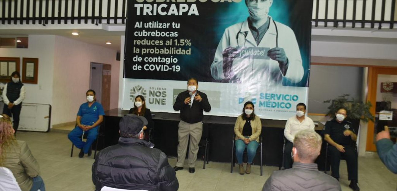 Ayuntamiento de Soledad inicia la distribución gratuita de 200 mil cubrebocas