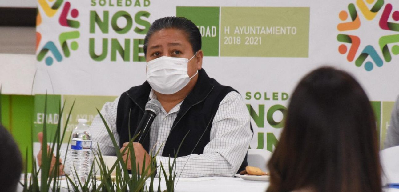 Pide alcalde de Soledad a los integrantes de su gabinete no bajar la guardia en el tema del COVID-19