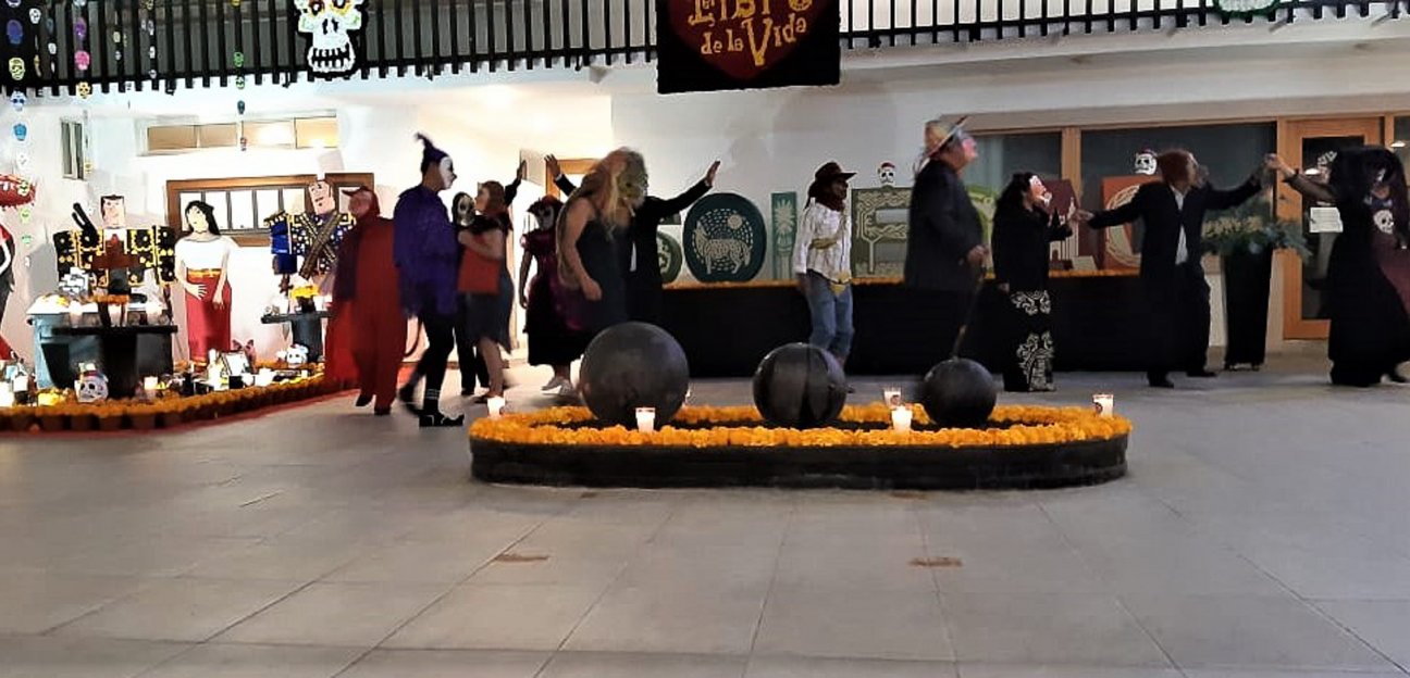 Se presentó de manera virtual la Comparsa de Huehues en Soledad de Graciano Sánchez como cierre de Día de Muertos