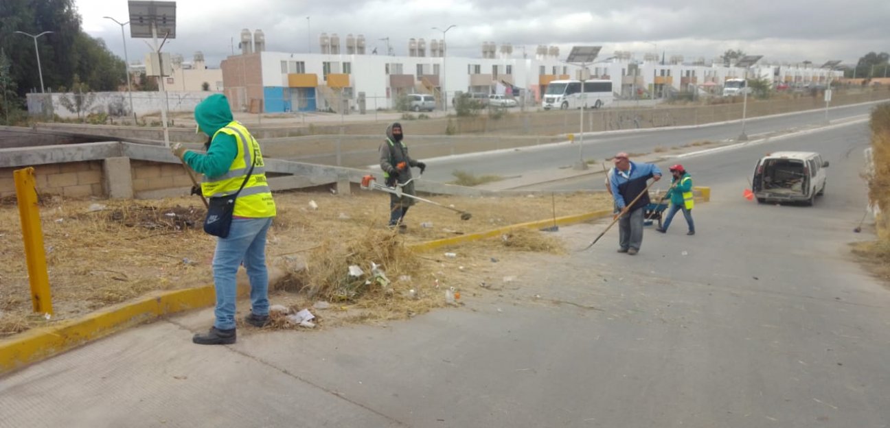 Intensifican trabajos de limpieza urbana en Soledad