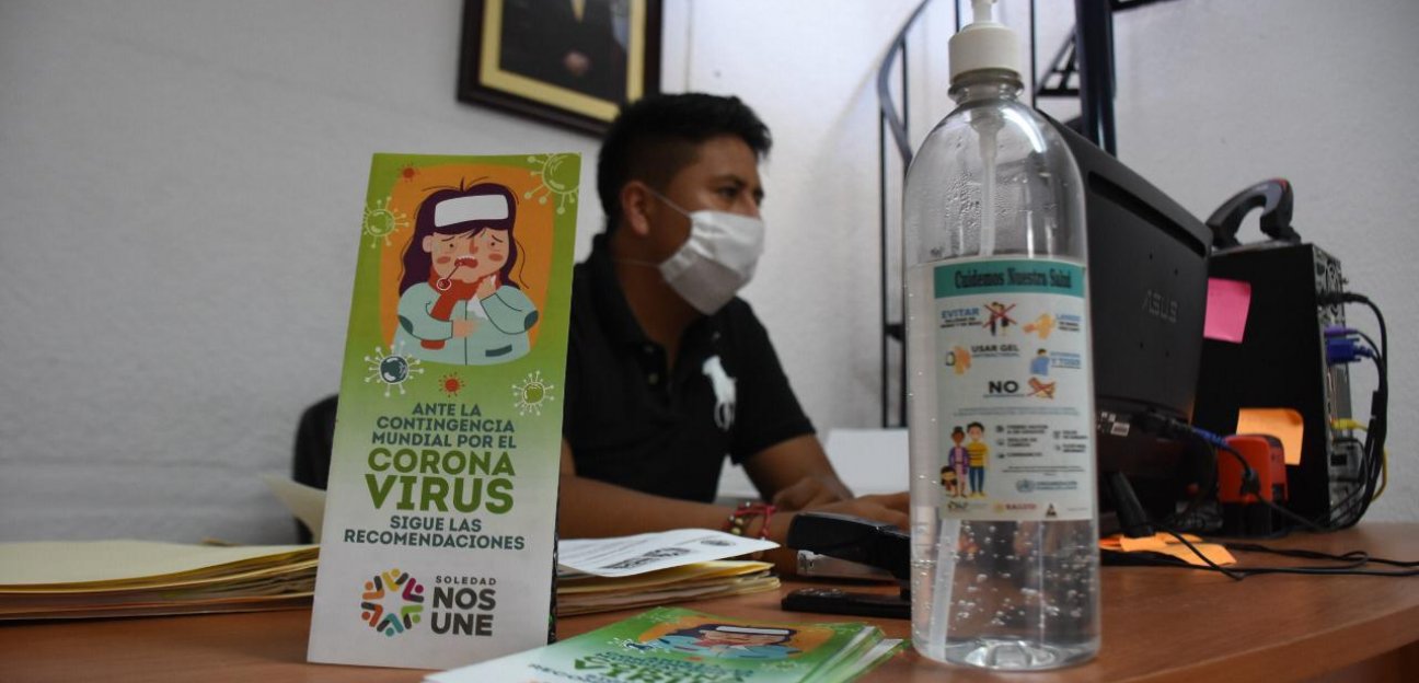 Desde el inicio de la contingencia sanitaria, el Ayuntamiento de Soledad privilegió la salud de la población y sus trabajadores