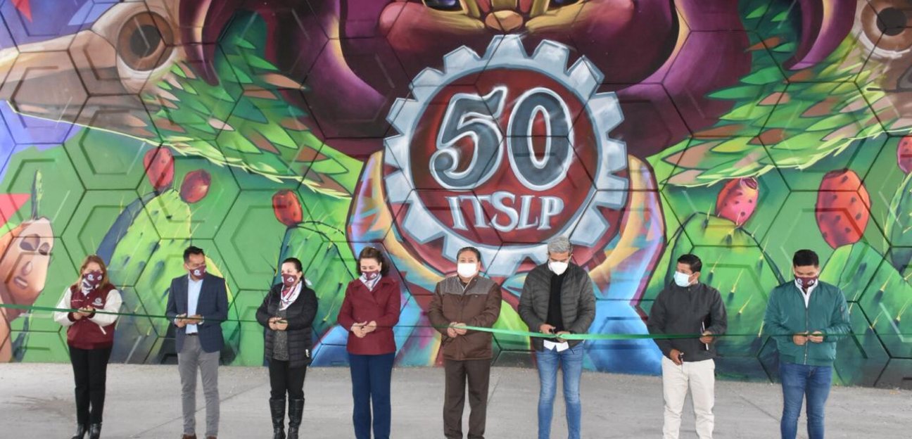 Inaugura alcalde mural conmemorativo al 50 Aniversario del ITSLP