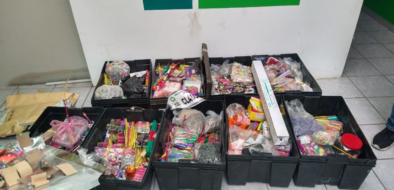 Pirotecnia decomisada fue entregada a las autoridades militares por elementos de Protección Civil Municipal