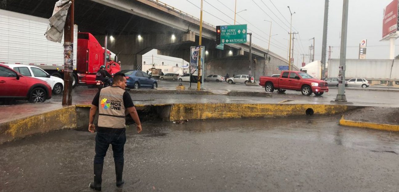 Protección Civil de Soledad atendió diversos reportes y auxilios ante las lluvias registradas