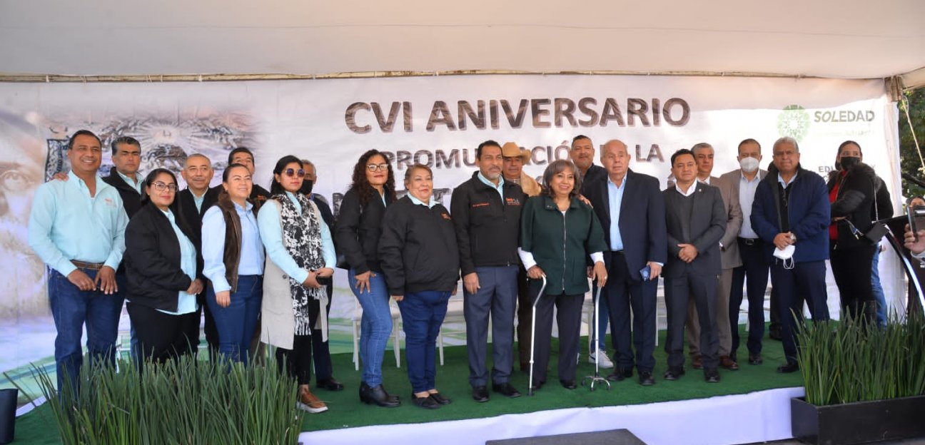 Autoridades soledenses conmemoran el 106 Aniversario de la Constitución Política de México 