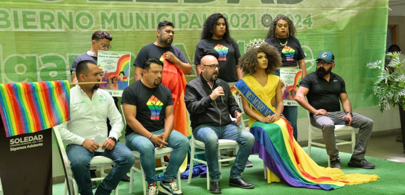 Anuncia Ayuntamiento de Soledad de Graciano Sánchez, marcha por los derechos y diversidad LGBTIQ+