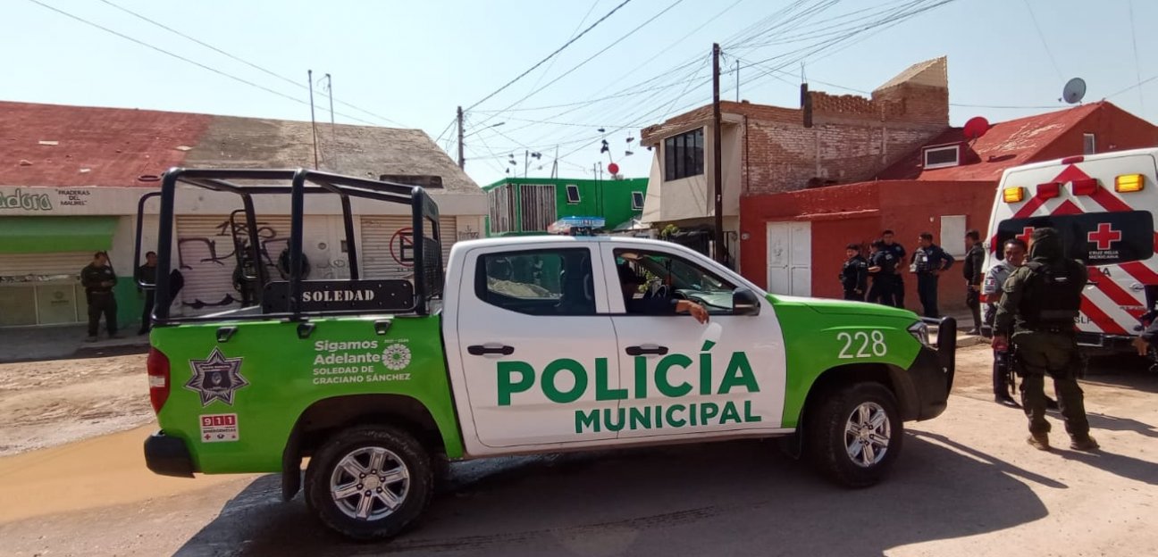 En coordinación, Seguridad Pública de Soledad repele agresión en colonia Praderas del Maurel