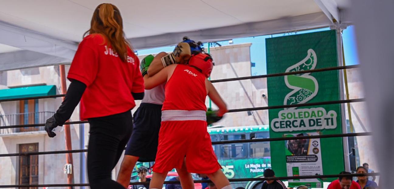 Con combate de box, Soledad de Graciano Sánchez promueve el deporte como defensa juvenil contra las adicciones