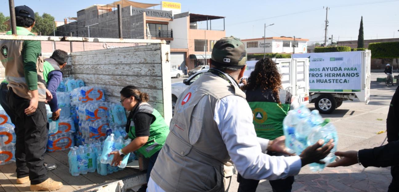 Ayuntamiento de Soledad recolecta más de tres toneladas de víveres en apoyo a la huasteca