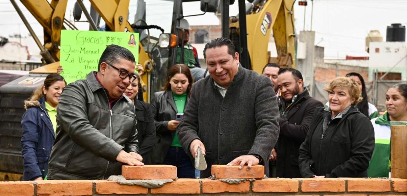 Juan Manuel Navarro Muñiz arranca construcción de parque urbano en el fraccionamiento La Virgen