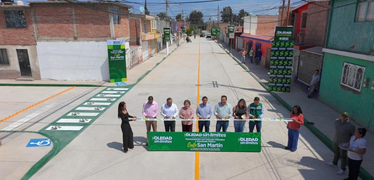 Gobierno de Soledad inaugura pavimentación en colonia San Felipe para 5 mil beneficiarios