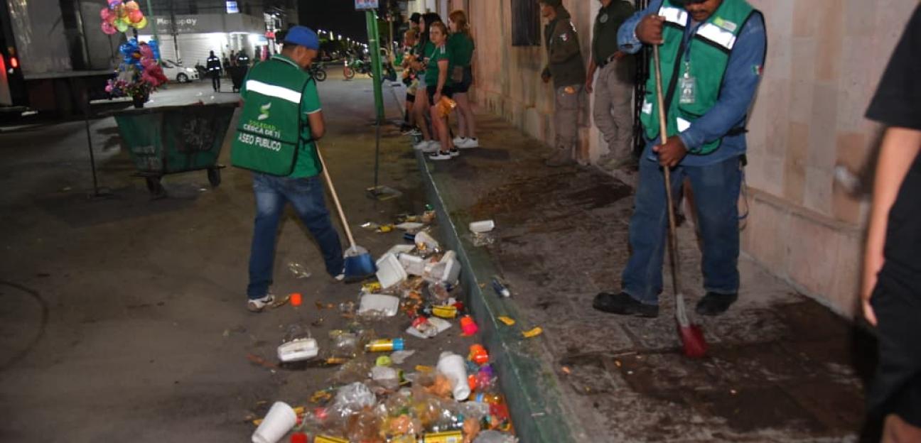 En Soledad, cuadrillas de limpieza han recolectado más de 10 toneladas de residuos por la fiesta futbolera