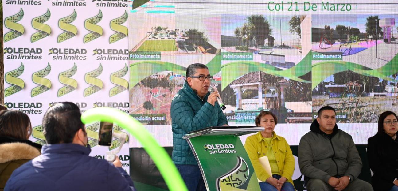 Gobierno de Soledad hace realidad un parque moderno e integral para las familias de la col. 21 de Marzo