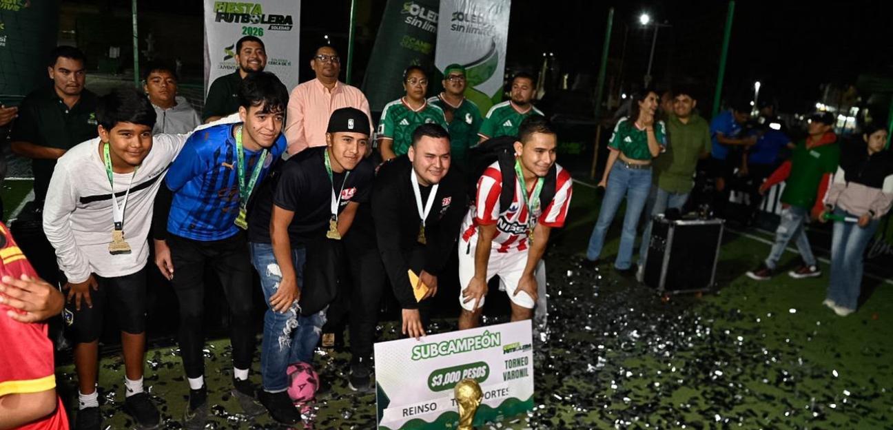 Culmina la Fiesta Futbolera 2026 en Soledad con la entrega de premios a los equipos campeones