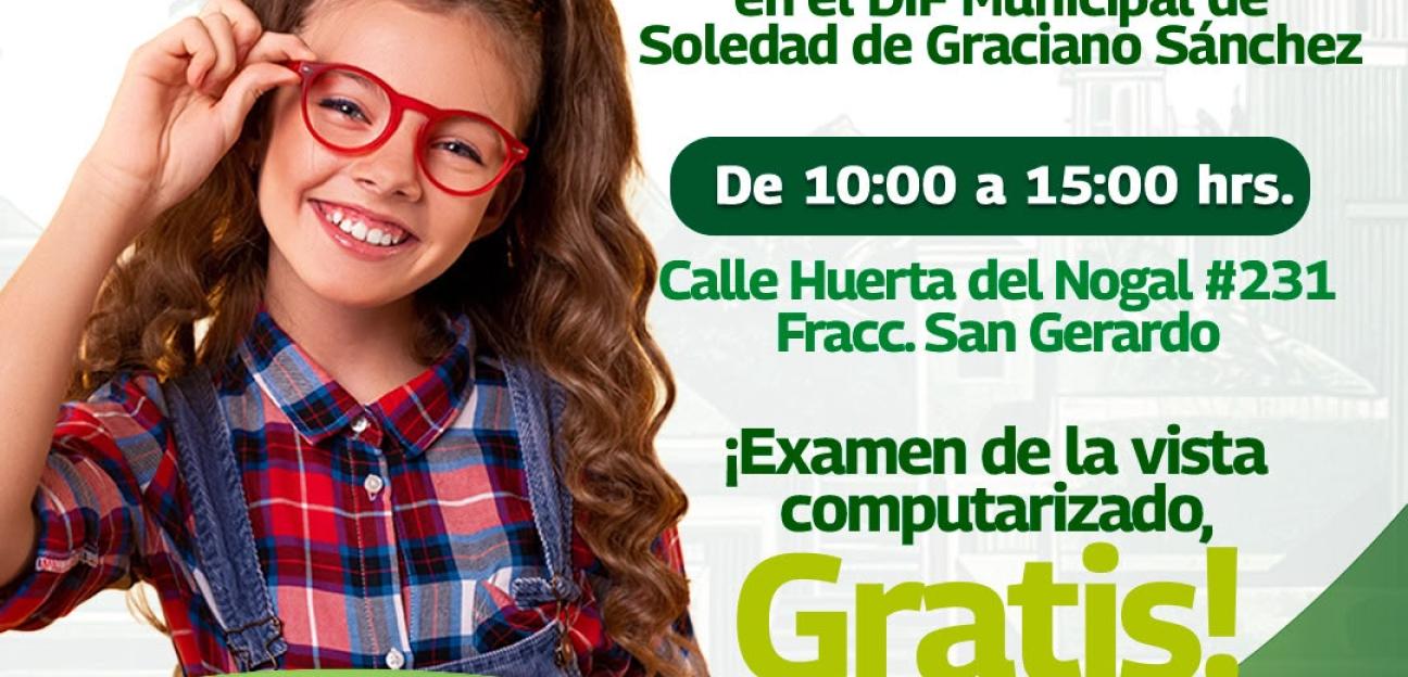 Ayuntamiento de Soledad invita a Campaña de Lentes a Bajo Costo del 27 al 31 de julio