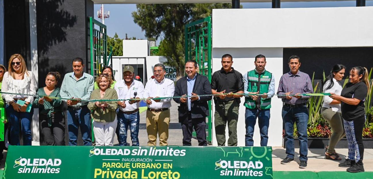 En colonia La Virgen, Juan Manuel Navarro inaugura más obra social: parque, purificadora y consultorio médico
