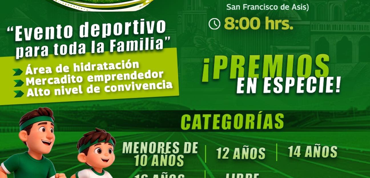 Ayuntamiento de Soledad invita a carrera de convivencia en parque San Francisco de Asís