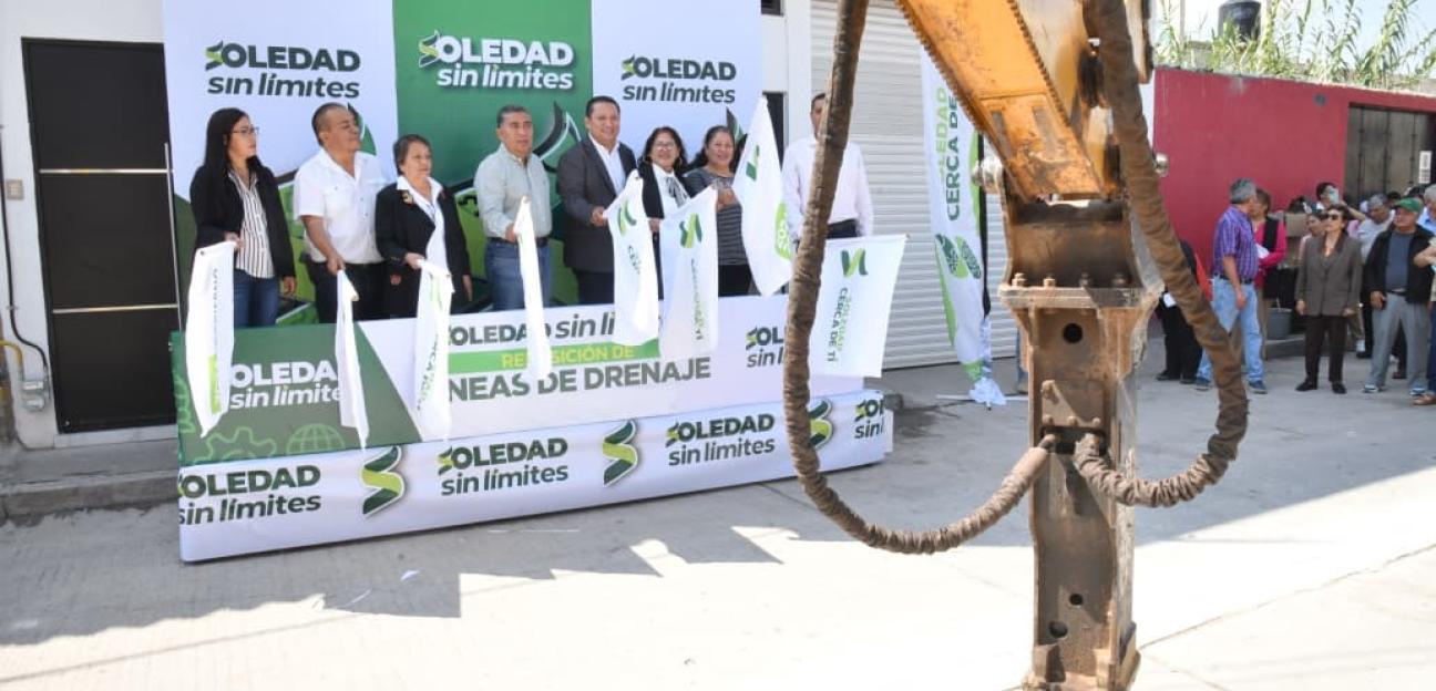Alcalde Juan Manuel Navarro inicia obra de reposición de drenaje en colonia San Francisco, para el fortalecimiento hidráulico